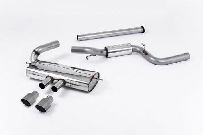 SSXFD121, Ford Focus Mk3 ST 2.0-litre EcoBoost 5-Door Hatchback 2012- Milltek, Cat-back system, Semi-resonated (non-resonated front with resonated centre silencer). Titanium Tips Dual 100mm GT100 Titanium, 3 inch, 76,2mm