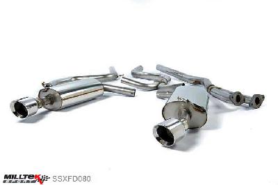 SSXFD080, Ford Mondeo ST220 3.0 V6 Hatchback / Saloon only 2002-2007 Milltek, Cat-back system,  Quad 100mm GT100 Polished, 2,5 inch, 63,5mm