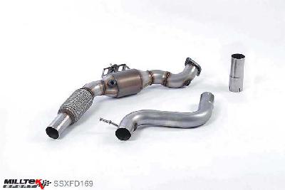 SSXFD169, Ford Mustang 2.3 EcoBoost (Fastback) 2015- Milltek, Large Bore Downpipe and Hi-Flow Sports Cat, For Fitment to Milltek Sport Cat Back Systems Only. Stage 2 ECU Remap Required , 2,76 inch, 70mm