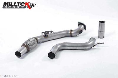 SSXFD172, Ford Mustang 2.3 EcoBoost (Fastback) 2015- Milltek, Large-bore Downpipe and De-cat, For Fitment to Milltek Sport Cat Back Only. Stage 2 ECU Remap Required , 2,76 inch, 70mm