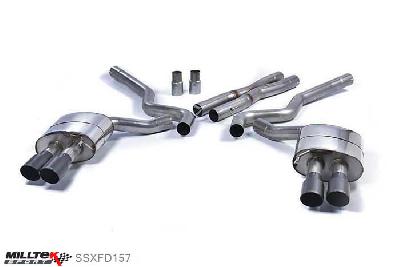 SSXFD157, Ford Mustang 5.0 V8 GT (Fastback) 2015- Milltek, Cat-back system, Non Res (Louder) with Quad Black GT-90 Tips - Requires Roush Rear Valance Quad 90mm GT90 Cerakote Black, 2,76 inch, 70mm