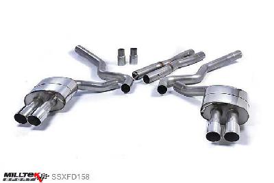 SSXFD158, Ford Mustang 5.0 V8 GT (Fastback) 2015- Milltek, Cat-back system, Non Res (Louder) with Quad Polished GT-90 Tips - Requires Roush Rear Valance Quad 90mm GT90 Polished, 2,76 inch, 70mm