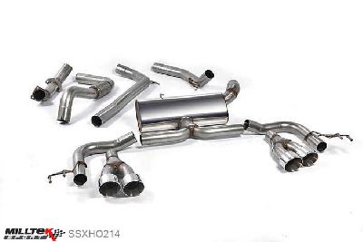 SSXHO214, Honda Civic Type R FK2 Turbocharged 2.0 litre i-VTEC (RHD models only) 2015- Milltek, Cat-back system, Race System. Polished Tips. Quad 100mm GT100 Polished, 3 inch, 76,2mm