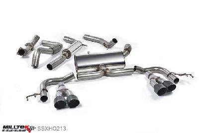 SSXHO213, Honda Civic Type R FK2 Turbocharged 2.0 litre i-VTEC (RHD models only) 2015- Milltek, Cat-back system, Cerakote Black Tips. Awaiting EC-Approval... Quad 100mm GT100 Cerakote Black, 3 inch, 76,2mm