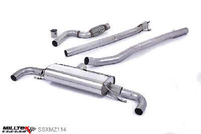 SSXMZ114, Mercedes AMG A-Class A45 AMG 2.0 Turbo 2012- Milltek, Cat-back system, Non Resonated Valved (Louder) , 3 inch, 76,2mm