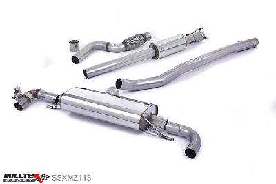 SSXMZ113, Mercedes AMG A-Class A45 AMG 2.0 Turbo 2012- Milltek, Cat-back system, Resonated Valved - EC Approval Coming Soon , 3 inch, 76,2mm