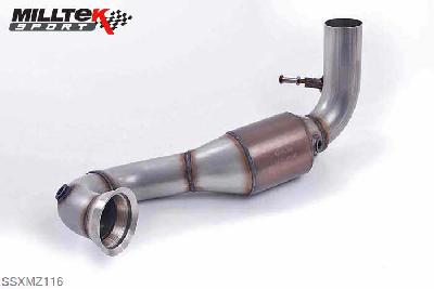 SSXMZ116, Mercedes AMG CLA-Class CLA45 AMG 2.0 Turbo 2013- Milltek, Large Bore Downpipe and Hi-Flow Sports Cat, For fitment with the Milltek Sport Cat Back System Only , 3 inch, 76,2mm
