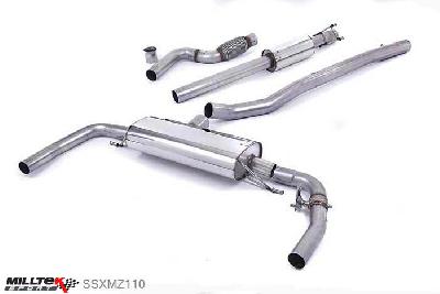 SSXMZ110, Mercedes AMG CLA-Class CLA45 AMG 2.0 Turbo 2013- Milltek, Cat-back system, Cat Back Resonated Valved - EC Approval Coming Soon , 3 inch, 76,2mm