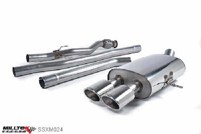 SSXM024, Mini Mk2 (R58) Cooper S Coupe 2011- Milltek, Cat-back system, Non-resonated (louder). Twin Oval Tailpipes. Does not fit vehicles with John Cooper Works body kit Twin Oval Jet, 2,5 inch, 63,5mm