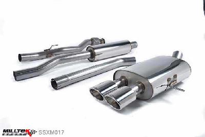 SSXM017, Mini Mk2 (R58) Cooper S Coupe 2011- Milltek, Cat-back system, Twin Oval Tailpipes. Does not fit vehicles with John Cooper Works body kit Twin Oval Jet, 2,5 inch, 63,5mm