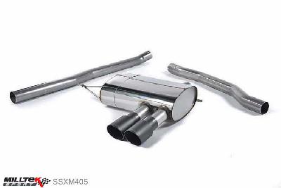SSXM405, Mini Mk3 (F56) Mini Cooper S 2.0 Turbo (UK and European models) 2014- Milltek, Cat-back system, Non-resonated (louder). Cerakote Black Tips Twin 90mm GT90 Cerakote Black, 2,75 inch, 69,85mm