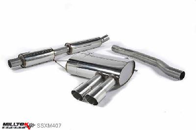 SSXM407, Mini Mk3 (F56) Mini Cooper S 2.0 Turbo (UK and European models) 2014- Milltek, Cat-back system, Resonated (quieter). Polished Tips Twin 90mm GT90 Polished, 2,75 inch, 69,85mm