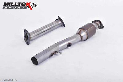 SSXMI015, Mitsubishi Lancer Evolution X 2.0 Turbo 2008-2014 Milltek, Large Bore Downpipe and Hi-Flow Sports Cat, Must be fitted with the Milltek Sport cat-back system and requires a Stage 2 ECU remap , 3 inch, 76,2mm