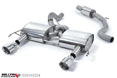 SSXVX2224, Opel Corsa VXR / OPC (Corsa E) 2014- Milltek, Secondary Cat-back system, Resonated (quieter). 100mm Polished Tips - EC Approval Coming Soon Dual GT100 Polished, 2,76 inch, 70mm