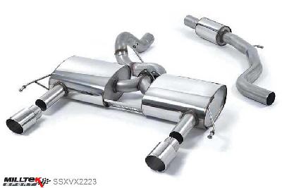 SSXVX2223, Opel Corsa VXR / OPC (Corsa E) 2014- Milltek, Secondary Cat-back system, Resonated (quieter). 'OEM-look' 90mm Polished Tips - EC Approval Coming Soon Twin 90mm GT90 Polished, 2,76 inch, 70mm