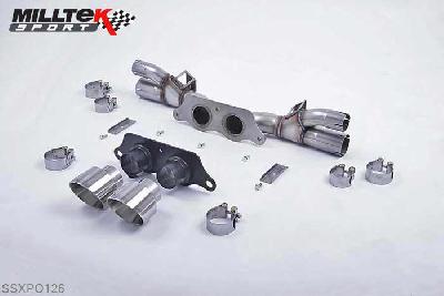 SSXPO126, Porsche 911 991 GT3 2013- Milltek, Cat-back system, with Polished GT-100 Trims 100mm GT100 Polished, N/A inch, N/Amm