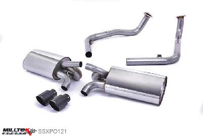 SSXPO121, Porsche Boxster S 3.2 987 Gen1 2004-2009 Milltek, Cat-back system, Cerakote Black Tips. Exc. Rear Catalysts Twin 90mm Special, 2,13 inch, 54mm
