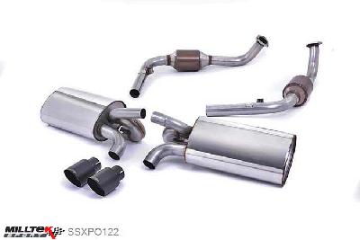 SSXPO122, Porsche Boxster S 3.2 987 Gen1 2004-2009 Milltek, Cat-back system, Cerakote Black Tips. Inc. Rear Catalysts Twin 90mm Special, 2,13 inch, 54mm