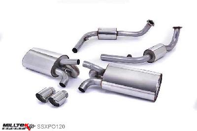 SSXPO120, Porsche Boxster S 3.2 987 Gen1 2004-2009 Milltek, Cat-back system, Polished Tips. Exc. Rear Catalysts Twin 90mm Special, 2,13 inch, 54mm