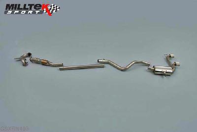 SSXRN403, Renault Megane Renaultsport 230 Renault F1 Team R26 / R26R 2006-2009 Milltek, Turbo-back system including Hi-Flow Sports Cat, Requires a Stage 2 ECU remap Dual GT80-LITE, 2,76 inch, 70mm