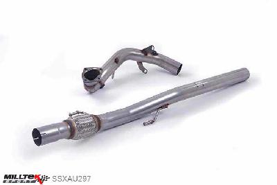 SSXAU297, Seat Ibiza Cupra / Bocanegra 1.4 TSI 180PS 2010-2015 Milltek, Large-bore Downpipe and De-cat, Must be fitted with the Milltek Sport cat-back system and requires a Stage 2 ECU remap , 2,76 inch, 70mm