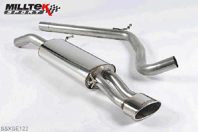 SSXSE122, Seat Ibiza Cupra 1.8 20VT 180PS 2004-2007 Milltek, Cat-back system, Non-resonated (louder) Single Oval, 2,5 inch, 63,5mm