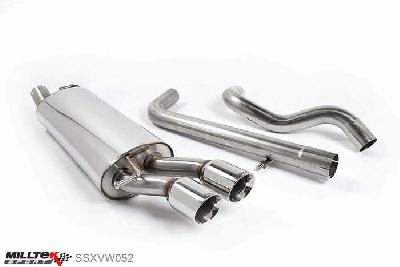 SSXVW052, Seat Leon 1.8T Sport and Cupra 180PS 2000-2005 Milltek, Cat-back system, Non-resonated Twin 80mm GT80 Polished, 2,5 inch, 63,5mm