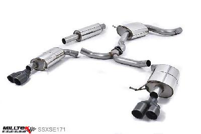 SSXSE171, Seat Leon ST Cupra 280 and 290 2.0 TSI (280 and 290PS) 2015- Milltek, Cat-back system, Quad Round Cerakote Black Tips. Awaiting EC-Approval... Twin 80mm GT80 Cerakote Black, 3 inch, 76,2mm