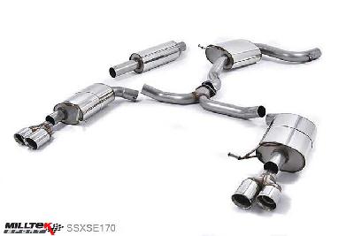 SSXSE170, Seat Leon ST Cupra 280 and 290 2.0 TSI (280 and 290PS) 2015- Milltek, Cat-back system, Quad Round Polished Tips. Awaiting EC-Approval... Twin 80mm GT80 Polished, 3 inch, 76,2mm