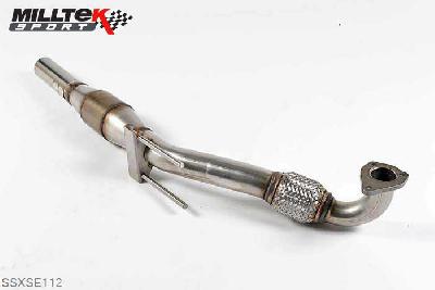 SSXSE112, Skoda Fabia vRS TDI 2003-2007 Milltek, Large Bore Downpipe and Hi-Flow Sports Cat, Must be fitted with the Milltek Sport cat-back system and requires a Stage 2 ECU remap , 2,5 inch, 63,5mm
