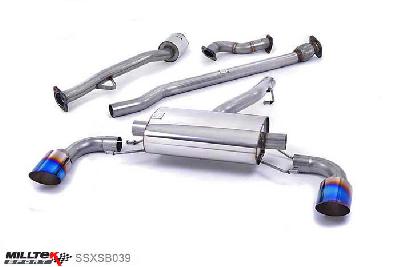 SSXSB039, Subaru BRZ 2.0-litre 2012- Milltek, Primary Cat-back system, " Non-resonated (louder). ""Burnt"" Titanium Tips" Dual GT115 Burnt Titanium, 2,5 inch, 63,5mm