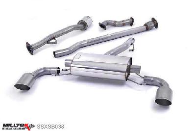 SSXSB038, Subaru BRZ 2.0-litre 2012- Milltek, Primary Cat-back system, Non-resonated (louder). Brushed Titanium Tips Dual GT115 Titanium, 2,5 inch, 63,5mm