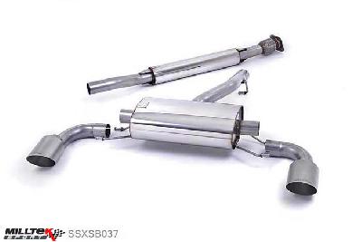 SSXSB037, Subaru BRZ 2.0-litre 2012- Milltek, Secondary Cat-back system, Resonated. Brushed Titanium Tips Dual GT115 Titanium, 2,5 inch, 63,5mm