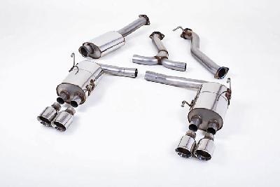 SSXSB046, Subaru Impreza WRX STi Saloon / Sedan 2014- Milltek, Cat-back system, EC-Approved. Polished Tips Quad 100mm GT100 Polished, 3 inch, 76,2mm