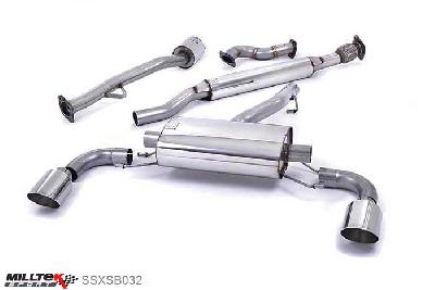 SSXSB032, Toyota GT86 2.0 litre 2012- Milltek, Primary Cat-back system, Resonated (quieter) Dual GT115, 2,5 inch, 63,5mm