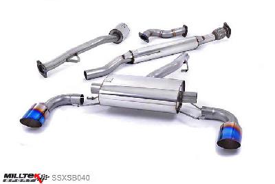 SSXSB040, Toyota GT86 2.0 litre 2012- Milltek, Primary Cat-back system, " Resonated (quieter). ""Burnt"" Titanium Tips" Dual GT115 Burnt Titanium, 2,5 inch, 63,5mm