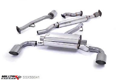 SSXSB041, Toyota GT86 2.0 litre 2012- Milltek, Primary Cat-back system, Resonated (quieter). Brushed Titanium Tips Dual GT115 Titanium, 2,5 inch, 63,5mm