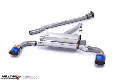SSXSB035, Toyota GT86 2.0 litre 2012- Milltek, Secondary Cat-back system, " Non-resonated (louder). ""Burnt"" Titanium Tips" Dual GT115 Burnt Titanium, 2,5 inch, 63,5mm