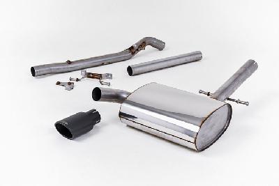 MCXVW215, VW Corrado VR6 1988-1991 Milltek, Cat-back system, Non-resonated (louder) with Cerakote Black Oval Tip - Pre 1992 Models Only , 2,25 inch, 57,15mm