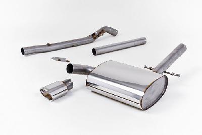 MCXVW219, VW Corrado VR6 1992-1995 Milltek, Cat-back system, Non Resonated (louder) with Polished Oval Tip - Post 1992 Models Only , 2,25 inch, 57,15mm