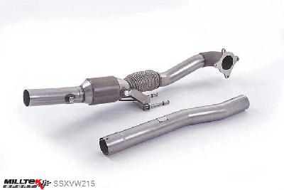 SSXVW215, VW Golf Mk6 R 2.0 TSI 270PS 2009-2013 Milltek, Large Bore Downpipe and Hi-Flow Sports Cat, To fit 3-inch Race cat-back system. Must be fitted with the Milltek Sport cat-back system and requires a Stage 2 ECU remap , 3 inch, 76,2mm