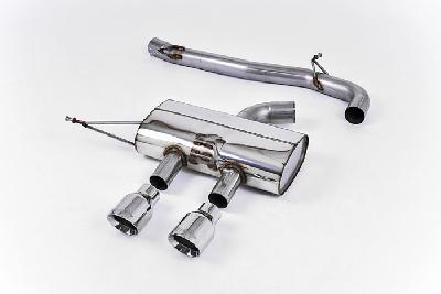 SSXVW218, VW Golf Mk6 R 2.0 TSI 270PS 2009-2013 Milltek, Cat-back system, 3-inch Race System. Non-resonated (louder). Dual GT100 Polished, 3 inch, 76,2mm