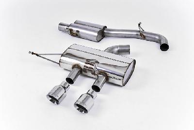 SSXVW221, VW Golf Mk6 R 2.0 TSI 270PS 2009-2013 Milltek, Cat-back system, 3-inch Race System. Resonated (quieter) Dual GT100 Polished, 3 inch, 76,2mm