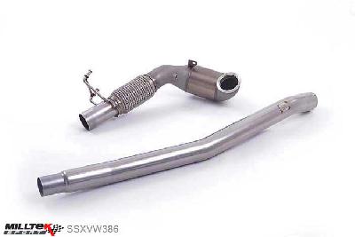 SSXVW386, VW Golf MK7 R Estate / Variant 2.0 TSI 300PS 2015- Milltek, Cast Downpipe with Race Cat, 200 Cell Race Cat - For Fitment with the OE Exhaust system only and requires a Stage 2 ECU remap , 3 inch, 76,2mm