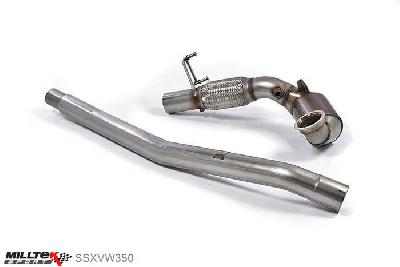 SSXVW350, VW Golf MK7 R Estate / Variant 2.0 TSI 300PS 2015- Milltek, Large Bore Downpipe and Hi-Flow Sports Cat, EC-Approved. For fitment to the OE Exhaust System only and requires a Stage 2 ECU remap , 3 inch, 76,2mm