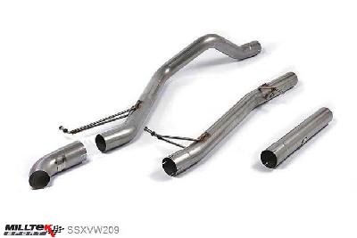SSXVW209, VW Transporter \ Caravelle T5 LWB 2.5 TDi (130ps and 174ps) 2WD and 4MOTION 2003-2009 Milltek, Cat-back system, Non-resonated (louder). Discrete outlet , 2,75 inch, 69,85mm