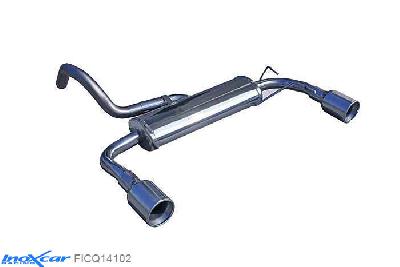 IX FICQ14102, Abarth 595 1.4 TURBO T-JET (160PK) 2012-, Inoxcar Rear silencer 1X102mm Left and Right Stainless steel, With E.E.C. homologation