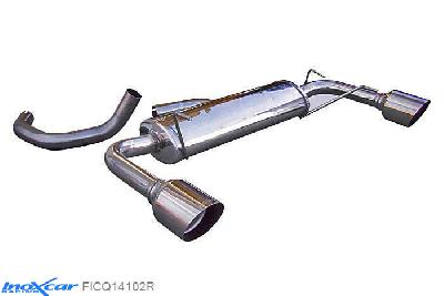 IX FICQ14102R, Abarth 595 1.4 TURBO T-JET (160PK) 2012-, Inoxcar Rear silencer 1X102mm RACING Left and Right Stainless steel, With E.E.C. homologation