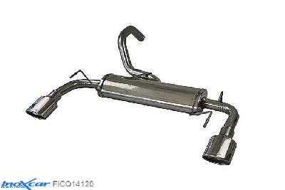 IX FICQ14120, Abarth 595 1.4 TURBO T-JET (160PK) 2012-, Inoxcar Rear silencer 1X120X80mm Left and Right Stainless steel, With E.E.C. homologation