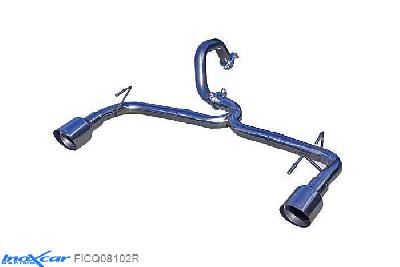 IX FICQ08102R, Abarth 695 TRIBUTO FERRARI (180PK) 2009-  Diameter 48mm, Inoxcar NO Rear silencer 1X102mm RACING Left and Right Stainless steel, Without E.E.C. homologation